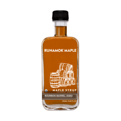 Custom maple syrup gift box by Runamok Maple