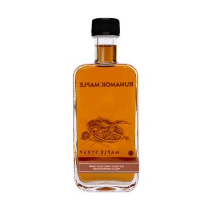 Custom maple syrup gift box by Runamok Maple