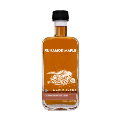 Custom maple syrup gift box by Runamok Maple