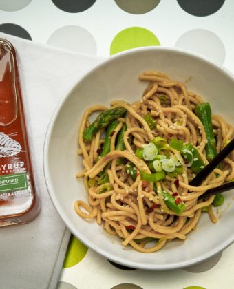 Maple syrup sesame noodles by Runamok Maple