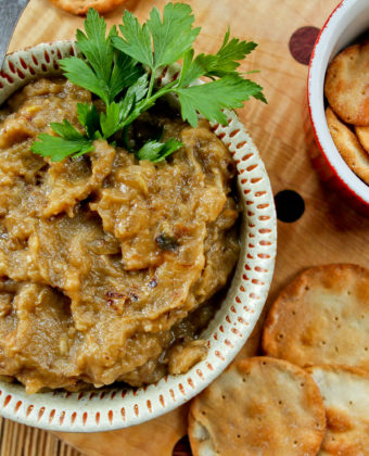 Maple syrup eggplant dip by Runamok Maple
