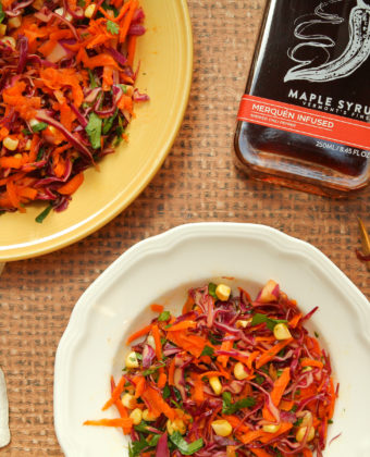 Spicy maple syrup cole slaw by Runamok Maple