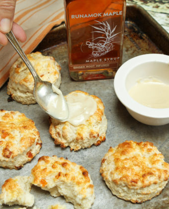 Apricot Scones with Ginger Maple Glaze by Runamok Maple