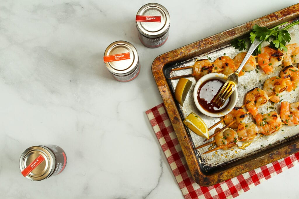 Hot honey grilled shrimp by Runamok