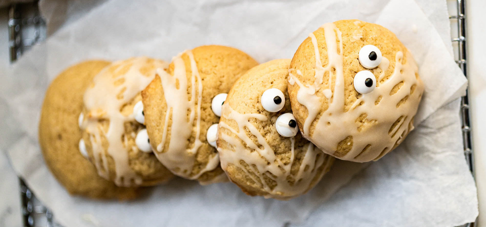 Halloween Maple Mummy Cookies