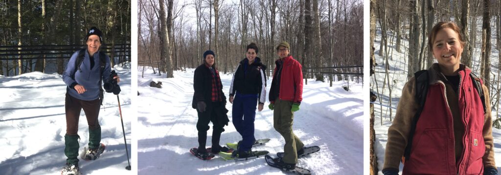 drama crew photo photos of the team out in the woods on snowshoes